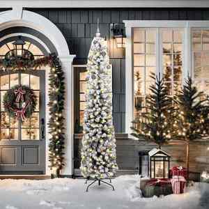 vidaXL Brad de Crăciun artificial Verde 210 cm PVC și oțel și plastic imagine