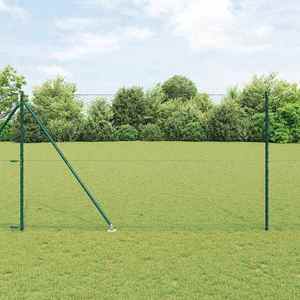 vidaXL Stâlp de gard. Verde 25 x 1, 5 m (plasare 36 mm) Oțel imagine