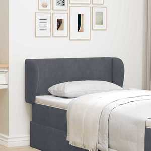 vidaXL Ureche pentru Tăblie Gri Scurt 40 x 23 x 6 cm Catifea imagine