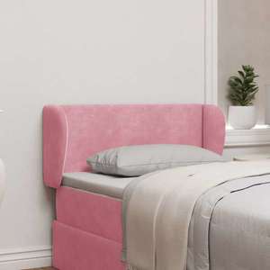 vidaXL Ureche pentru Tăblie Roz 40 x 23 x 6 cm Catifea imagine