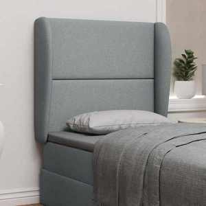 vidaXL Ureche pentru Tăblie Gri deschis 80 x 23 x 6 cm țesătură imagine