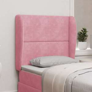 vidaXL Ureche pentru Tăblie Roz 80 x 23 x 6 cm Catifea imagine