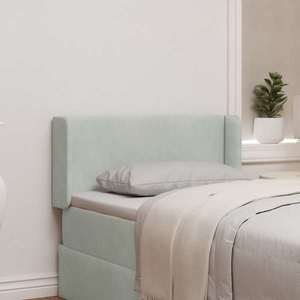 vidaXL Ureche pentru Tăblie Gri deschis 40, 5 x 40, 5 x 4 cm Catifea imagine