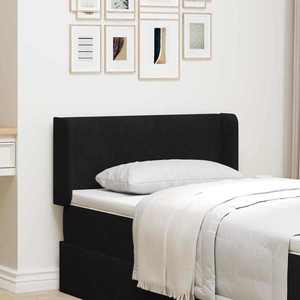 vidaXL Ureche pentru Tăblie Negru 40, 5 x 40, 5 x 4 cm Catifea imagine