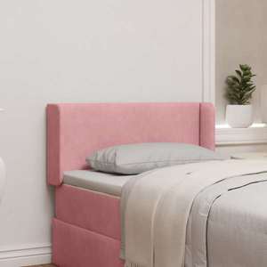 vidaXL Ureche pentru Tăblie Roz 40, 5 x 40, 5 x 4 cm Catifea imagine