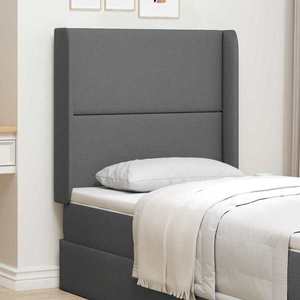 vidaXL Ureche pentru Tăblie Gri 80 x 16 x 4 cm țesătură imagine