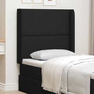 vidaXL Ureche pentru Tăblie Negru 80 x 16 x 4 cm țesătură imagine