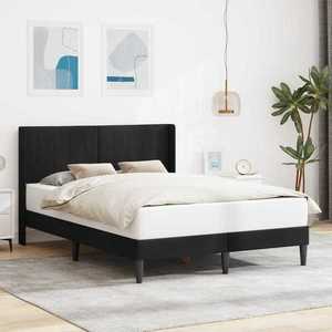 vidaXL Cadru de pat cu headboard Negru 120 x 190 cm Catifea imagine