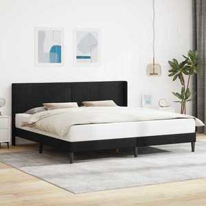 vidaXL Cadru de pat cu headboard Negru 180 x 200 cm Catifea imagine