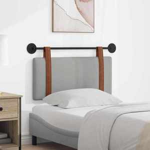 vidaXL Cap de pat suspendat Pe perete Gri nori 90 x 55 x 5 cm PU antic imagine