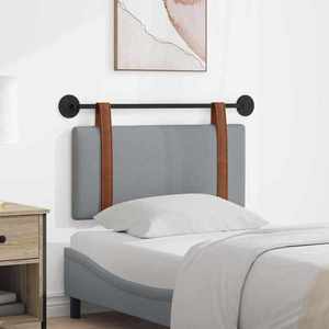 vidaXL Cap de pat suspendat Simplu Gri deschis 90 x 55 x 5 cm PU antic imagine