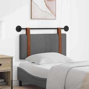vidaXL Cap de pat suspendat Simplu Gri închis 90 x 55 x 5 cm PU antic imagine