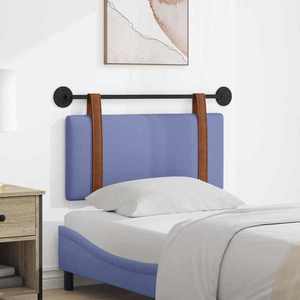 vidaXL Cap de pat suspendat Albastru Jeans 90 x 55 x 5 cm PU antic imagine