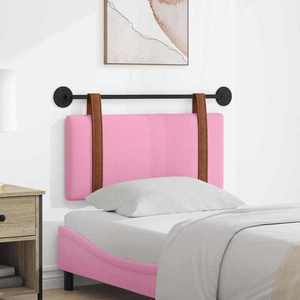 vidaXL Cap de pat suspendat Pe perete Roz 100 x 55 x 5 cm PU antic imagine