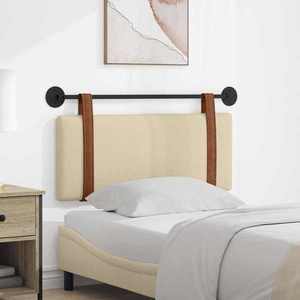 vidaXL Cap de pat suspendat Pe perete Crem 110 x 55 x 5 cm PU antic imagine
