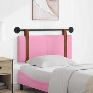 vidaXL Cap de pat suspendat Pe perete Roz 110 x 55 x 5 cm PU antic imagine