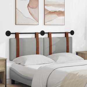 vidaXL Cap de pat suspendat Simplu Gri nori 150 x 55 x 5 cm PU antic imagine