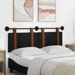 vidaXL Cap de pat suspendat Pe perete Negru 150 x 55 x 5 cm PU antic imagine