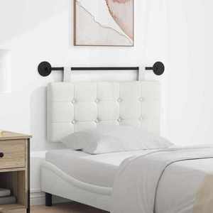 vidaXL Cap de pat suspendat Alb 100 x 55 x 5 cm Piele artificială imagine
