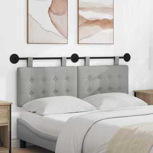 vidaXL Cap de pat suspendat Gri nori 130 x 55 x 5 cm țesătură imagine