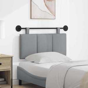 vidaXL Cap de pat suspendat Dungi Gri deschis 100 x 55 x 5 cm țesătură imagine