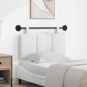 vidaXL Cap de pat suspendat Pe perete Alb 100 x 55 x 5 cm țesătură imagine