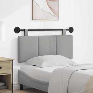 vidaXL Cap de pat suspendat Dungi Gri nori 110 x 55 x 5 cm țesătură imagine