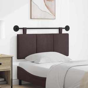 vidaXL Cap de pat suspendat Dungi Maro închis 110 x 55 x 5 cm țesătură imagine