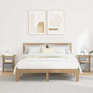 vidaXL Noptieră 2 pcs Stejar Artizanal 41 x 40 x 45 cm Lemn compozit imagine