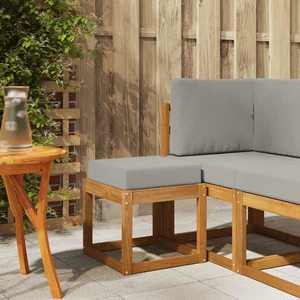 vidaXL Bancă de taburet Gri natural și deschis 43 x 43 x 37 cm imagine