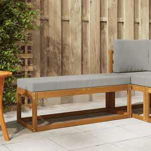 vidaXL Bancă de taburet Gri natural și deschis 115 x 43 x 37 cm imagine