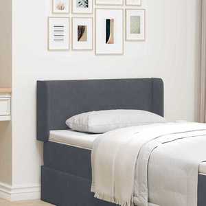 vidaXL Ureche pentru Tăblie Gri 40, 5 x 40, 5 x 4 cm Catifea imagine