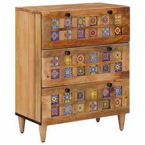 vidaXL Bufet natural 60 x 33 x 75 cm Lemn de mango solid imagine