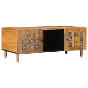 vidaXL Masă de cafea natural 100 x 54 x 40 cm Lemn de mango solid imagine