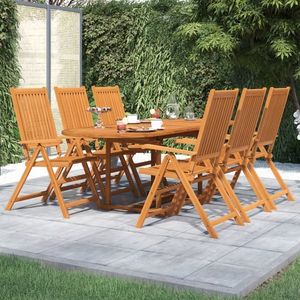 vidaXL Set mobilier de grădină, 7 piese, lemn masiv de acacia, 160-240 cm imagine
