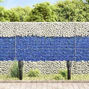 vidaXL Pietre de Grădină albastru 12 cm Sticlă imagine