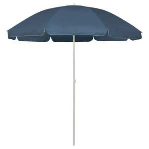 vidaXL Umbrelă de soare de plajă, albastru, 240 cm imagine