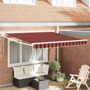 vidaXL Cortina Retractabilă Portocalie și maro 300 x 250 cm imagine