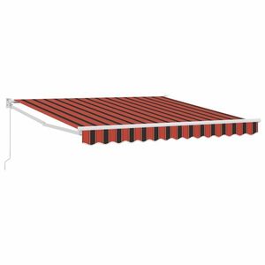 vidaXL Cortina Retractabilă Manual Portocalie și maro 300 x 250 cm imagine