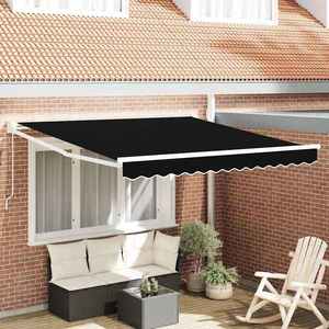 vidaXL Copertină Manual Negru 300 x 250 x 165 cm Poliester imagine