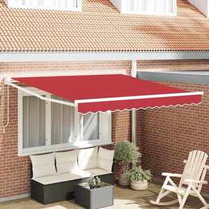 vidaXL Cortina Retractabilă Roșu 300 x 250 cm Poliester și Aluminiu imagine