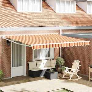 vidaXL Cortina Retractabilă Manual Galben și portocalie 400 × 300 cm imagine