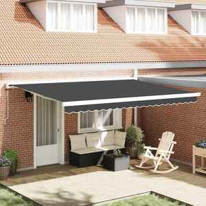 vidaXL Cortina Retractabilă Antracit 450 × 300 cm Stofă și Metal imagine