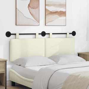 vidaXL Cap de pat suspendat Crem 150 x 55 x 5 cm Țesătură din corduroy imagine