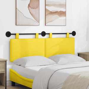vidaXL Cap de pat suspendat Pe perete Galben Deschis 150 x 55 x 5 cm imagine