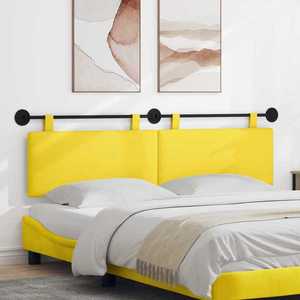 vidaXL Cap de pat suspendat Pe perete Galben Deschis 170 x 55 x 5 cm imagine