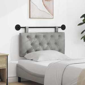 vidaXL Cap de pat suspendat Gri deschis 100 x 55 x 7 cm Catifea imagine