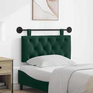 vidaXL Cap de pat suspendat Verde închis 100 x 55 x 7 cm Catifea imagine