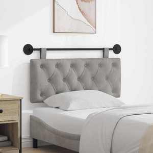 vidaXL Cap de pat suspendat Gri deschis 110 x 55 x 7 cm Catifea imagine