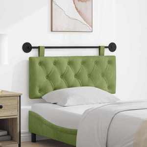 vidaXL Cap de pat suspendat Verde deschis 110 x 55 x 7 cm Catifea imagine